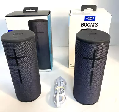 Ultimate Ears Boom 3 Portable Bluetooth Speaker Set Of 2 Black • $174.99