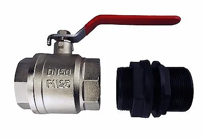 Full Flow Valve With Matching BSP Threaded Ibc Water Tank Connector/adapter • £12.37