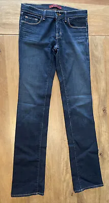 J Brand Jeans Slim Straight Cigarette Leg Blue Women Size 28 EUC Dark Wash Denim • $19.79