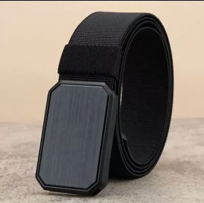 Web Belt Magnetic Belt No Hole One Size Fits Most Choose Color Black Buckle • $20.99