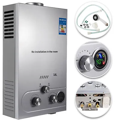 18L 5GPM Portable Tankless Hot Water Heater Campers Propane Gas LPG Instant  • $158.90