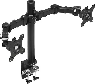 $28 • Buy AmazonBasics Dual Monitor Stand - Height-Adjustable Arm Mount, Steel