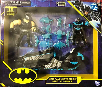 New Spin Master DC Comics The Batman Vs Bane Moto-Tank 1st Edition 4” Figure Set • $21.95