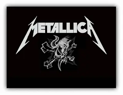 Metallica Skull Music Car Bumper Sticker Decal - 3'' Or 5'' • £3.62