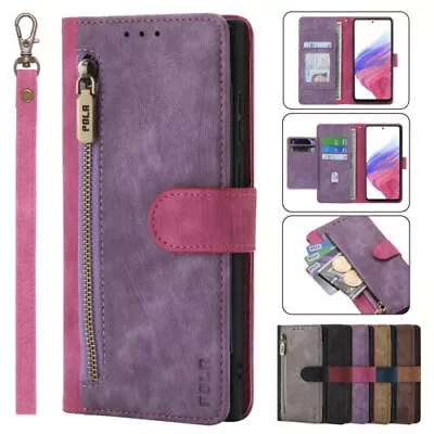 Luxury Zipper Flip Leather Wallet Card Case For OPPO A79 A59 A98 5G A58 A78 4G • $19.99