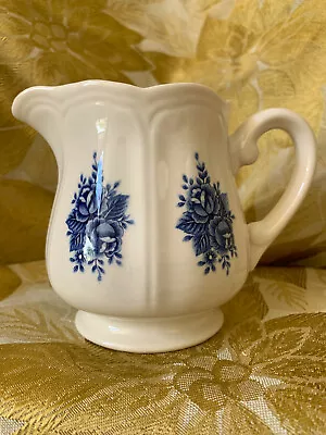 Vintage MAYHILL FEDERALIST IRONSTONE Creamer Pitcher Japan Blue Flowers Nice! • $19.88