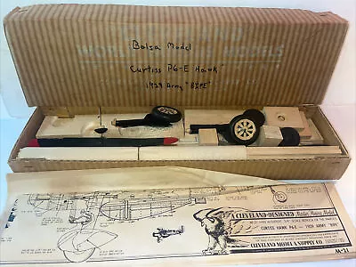 Cleveland 1929 Curtiss Hawk P.6E BIPE US Army Model Airplane Vintage 3/4” Scale • $79