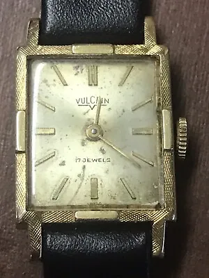 Vintage Vulcain 17j 14K Solid Yellow Gold Ladies Wristwatch Runs Great • $265