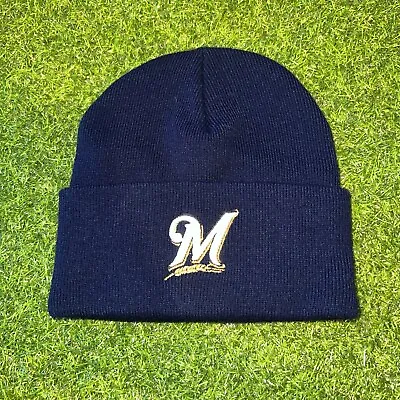 Milwaukee Brewers Melonwear Mlb Winter Cuffed Knit Beanie Hat Cap New No Tags • $20.80