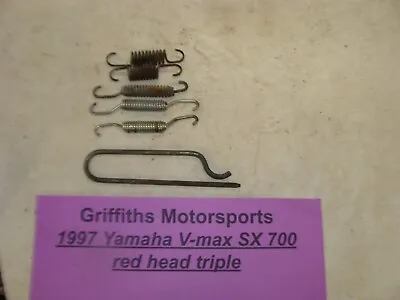 1997 YAMAHA VMAX SX 700 Red Head Triple Stainless Exhaust Pipe Mount Springs  • $18