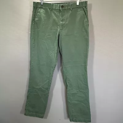 GAP Pants Mens 38 Chino Straight Fit Green Cotton Stretch Pockets Zip Fly • $19.99