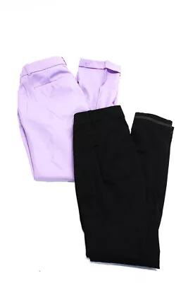 J Crew Lululemon Womens Straight Leg Capri Pants Purple Black Size 0 M Lot 2 • $41.49
