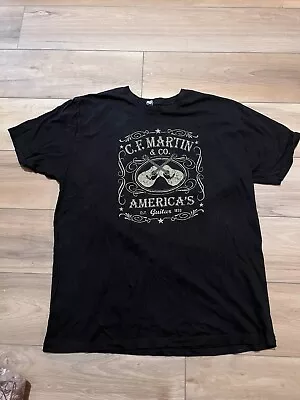 CF Martin & Co Americas Guitar Guitarist Tee T-Shirt Cotton Crew Neck XXL • $12