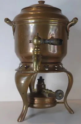 Antique 1902 S Sternau & Co Copper & Brass  Coffee/Tea SternoInterno Burner#863 • $79.95