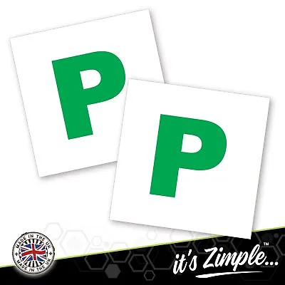 £1.69 • Buy 2x New Driver P Plate Stickers Safety Car Learner Just Passed Vinyl Legal Signs