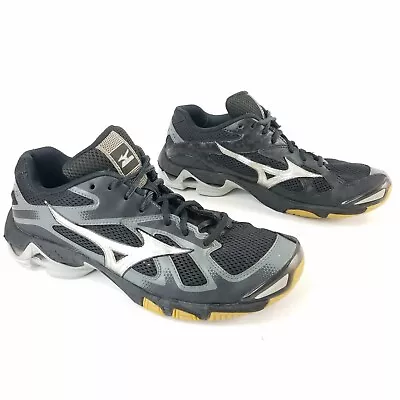 Mizuno Wave Bolt Black Sneakers Running Volleyball Court Shoes Womens Size 9.5 • $21.23