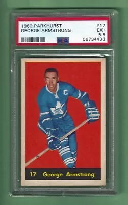 1960 Parkhurst #17 George Armstrong Psa 5.5 Toronto Maple Leafs 1960-61 • $150