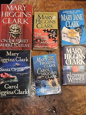 Mary Higgins Clark 2 Hardback 4 PAPERBACK Books MIX Lot Of 6 • $10