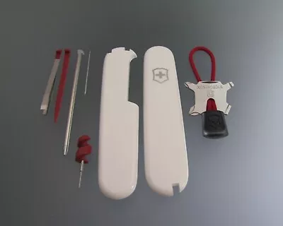 91mm Victorinox PLUS White Scales And Red Equipment   +   SCALES • $28.66