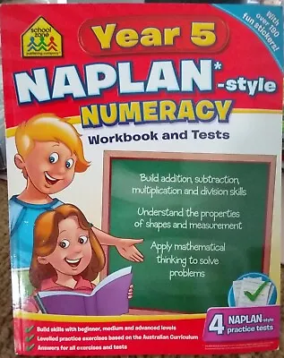 Childrens Book Naplan Style Numeracy Wookbook & Tests With Over 190 Fun Stickers • $7