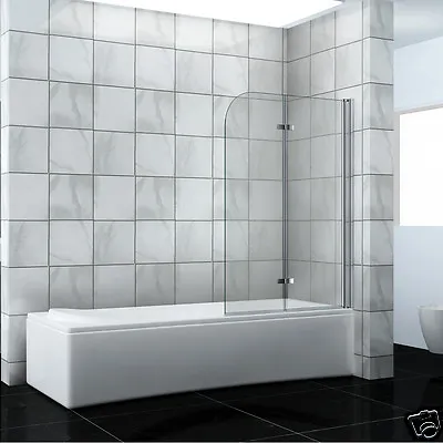 £84 • Buy 1200X1400mm Hinge 180?2 Fold Bath Shower Screen 6mm Easy Clean Glass Over Bath