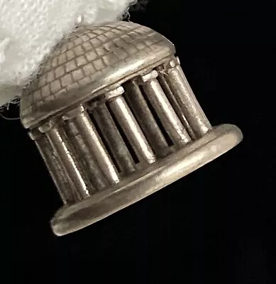 Vintage Sterling Silver Dome Columns Detailed Charm Pendant 925 Greenbrier 4.58g • $35