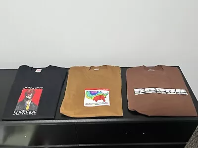 Supreme T-Shirt Lot Size L American Psycho Milford Graves Weather New/Used • $170