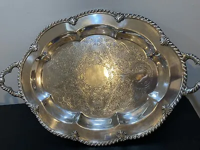 WALLACE BAROQUE SILVER PLATE BUFFET SERVING PLATTER 22” X 14 1/2” • $60