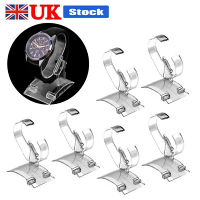 £8.62 • Buy 10/20 Clear Acrylic Bracelet Watch Display Holder Stand Rack Jewelry Showcase UK