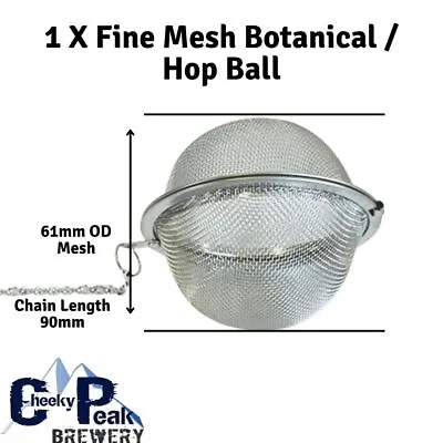 304SS Fine Mesh 8cm OD Hop Ball OR Still Botanical Balls Turbo 500 • $2.57