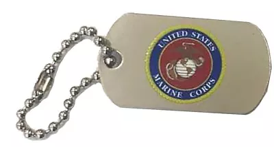 Pack Of 50 US Marines Dog Tag W/ Chain Bike Motorcycle Hat Cap Lapel Pin HP6137 • $108.88