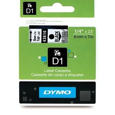 DYMO D1 STANDARD LABELS TAPE REFILL 6 9 12 19 AND 24mm X 7M ASSORTED COLOURS • £13.47