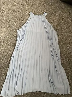 H&M Blue Pleated Swing Dress  • £9.48