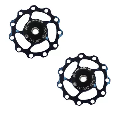 Jockey Wheel Shimano/Sram (pair) 11T T7075 4/5/6mm Sealed Bearing Meroca Black • $23.95