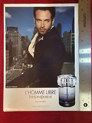 Model Benjamin Millepied For L’Homme Libre Yves Saint Laurent YSL Print Ad • £6.70