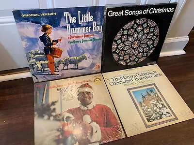 Lot Of 4 Vintage Mixed Christmas Albums Holiday Music Vinyl Records  Play Tested • $14.76