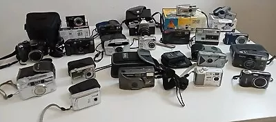 Joblot Of 20x Mixed Digital & Film Cameras Miranda Olympus L2 • £22