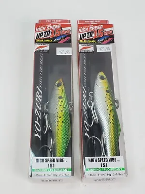 2 PACK Yo-Zuri Big Game High Speed Vibe 5 1/4 Inch BUNKER Sinking Saltwater • $25.99