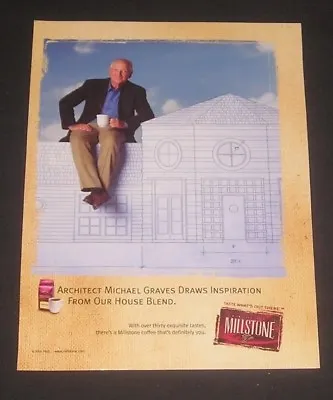 2002 Millstone Coffee Print Ad - Architect Michael Graves Photo • $13.99