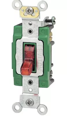 30 Amp Industrial Grade Heavy Duty Double-pole Pilot Light Toggle Switch Red | • $10