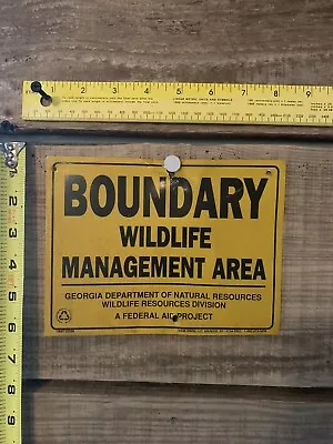 Georgia Wildlife Management Area Sign Boundary Marker DNR  • $5.99