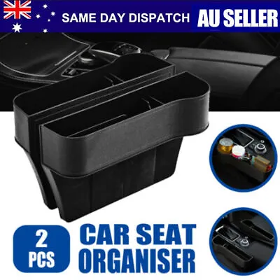 2PCS Car Seat Storage Box&Console Side Pocket Coin Phone Organizer Cup AU • $11.86