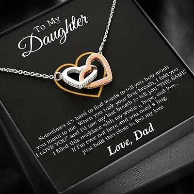 To My Daughter Necklace Gift For Daughter From Dad Daughter Father Necklace • $28.99