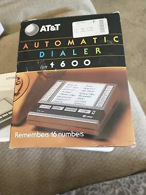 AT&T Telehelper 1600 Automatic Dialer Open Box 1984 Vintage New In Original Box • $32.50