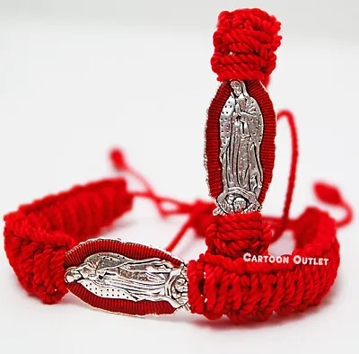 1 Pc Our Lady Of Guadalupe Charm Red Rope Bracelet Virgen De Guadalupe Pulsera • $11.66