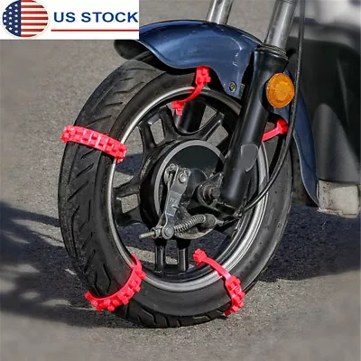 10x Anti-Skid Snow Chain Motorcycles Bicycles Wheels Tire Non-slip Snow Chains • $15.29