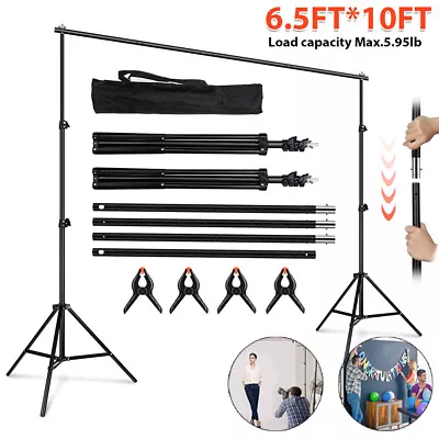 10Ft Pro Photography Photo Backdrop Support Stand Set Background Crossbar Kit US • $33.98