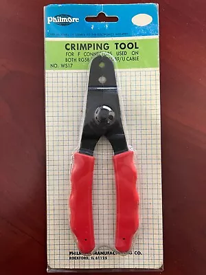 Vintage PHILMORE WS17 CRIMPING TOOL FOR F-58 And F-59 COAXIAL CONNECTORS • $26.89