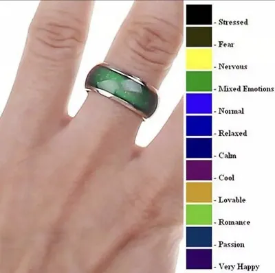 Stylish Emotion Linked Colour Changing Mood Ring Band • £3.49