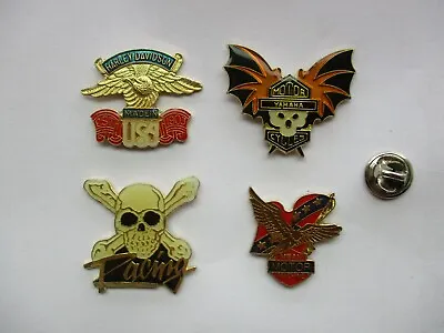 Motorcycles Bikes Harley Yamaha Racing Tt Skull Motors Vintage Pin Badge Job Lot • £9.99